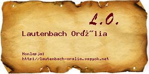 Lautenbach Orália névjegykártya